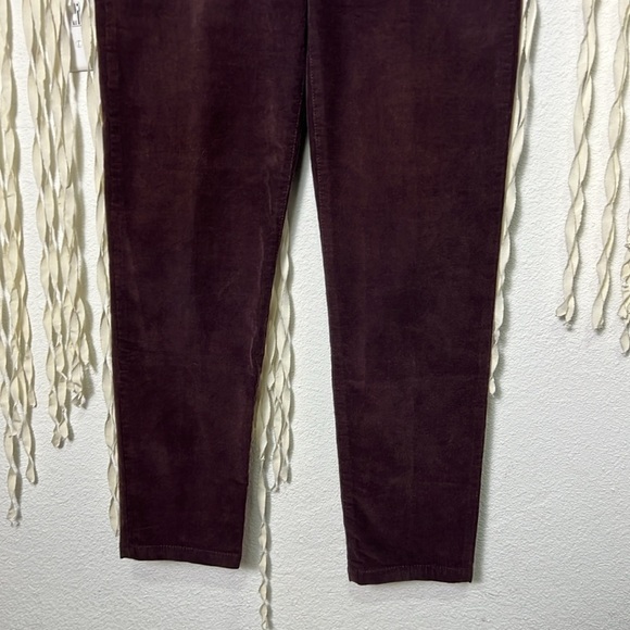 Garnet Hill Merlot Color Slim Fit Corduroy Pants Size 4 - Picture 4 of 16